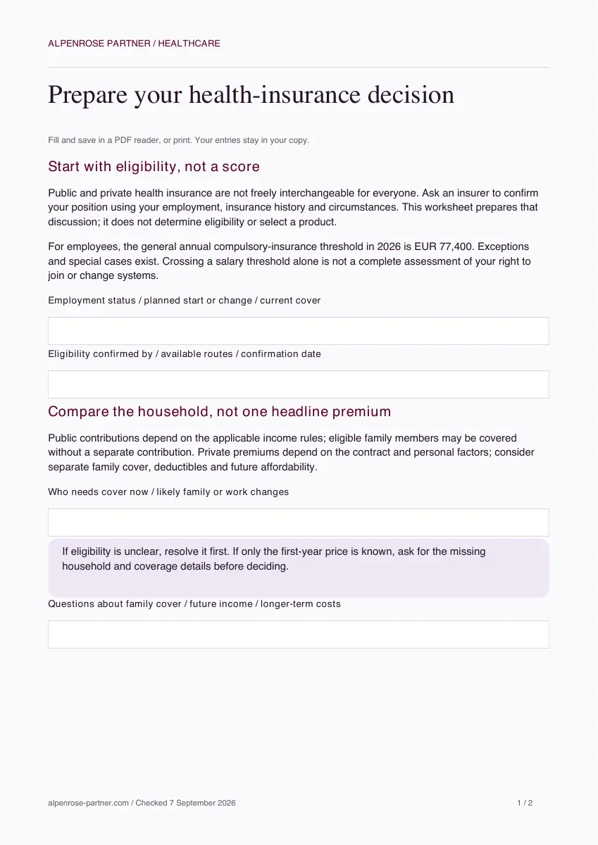 Preview of Prepare your health-insurance decision